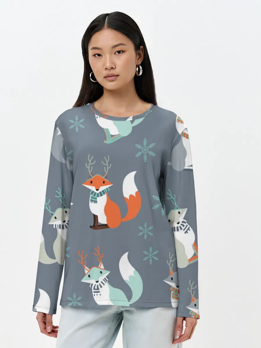 Women's long sleeve shirt. Cotton