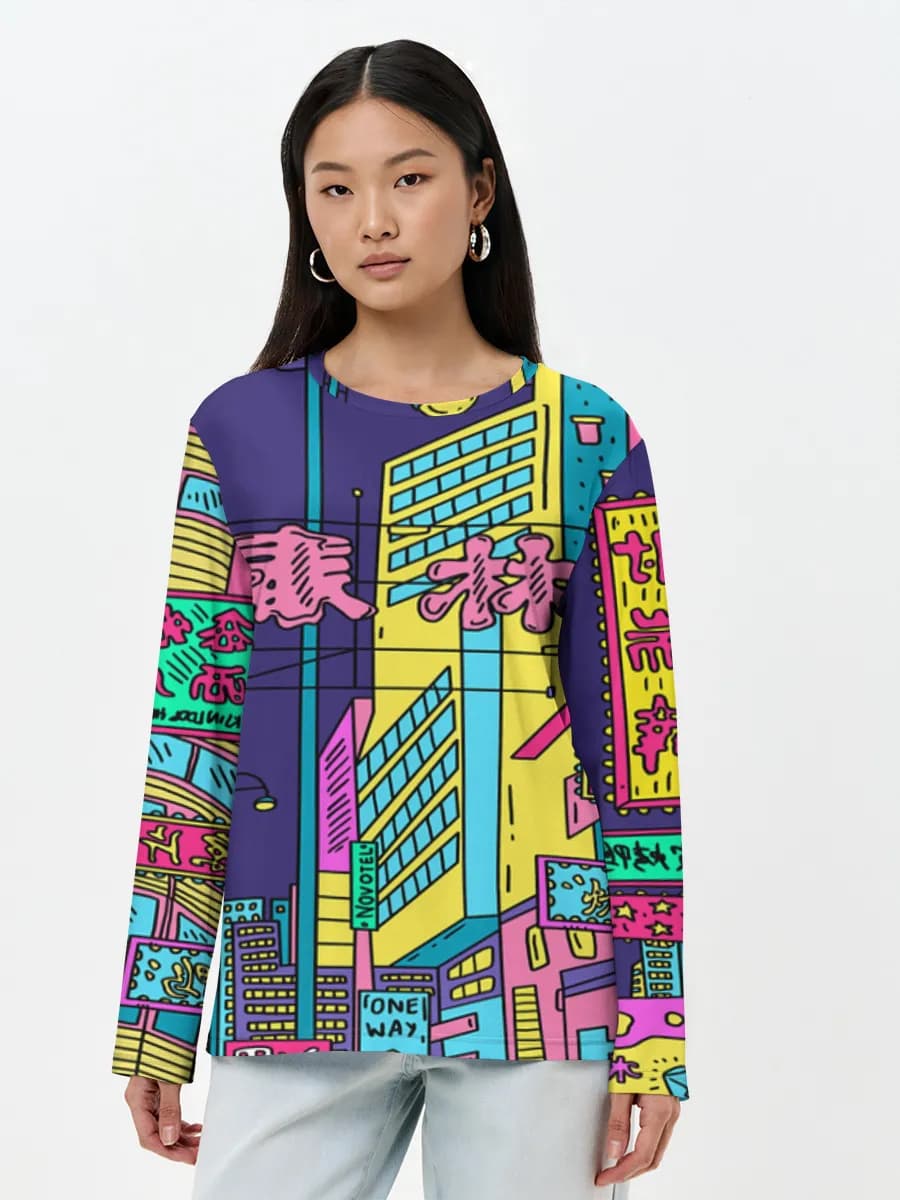 Women's long sleeve shirt. Cotton