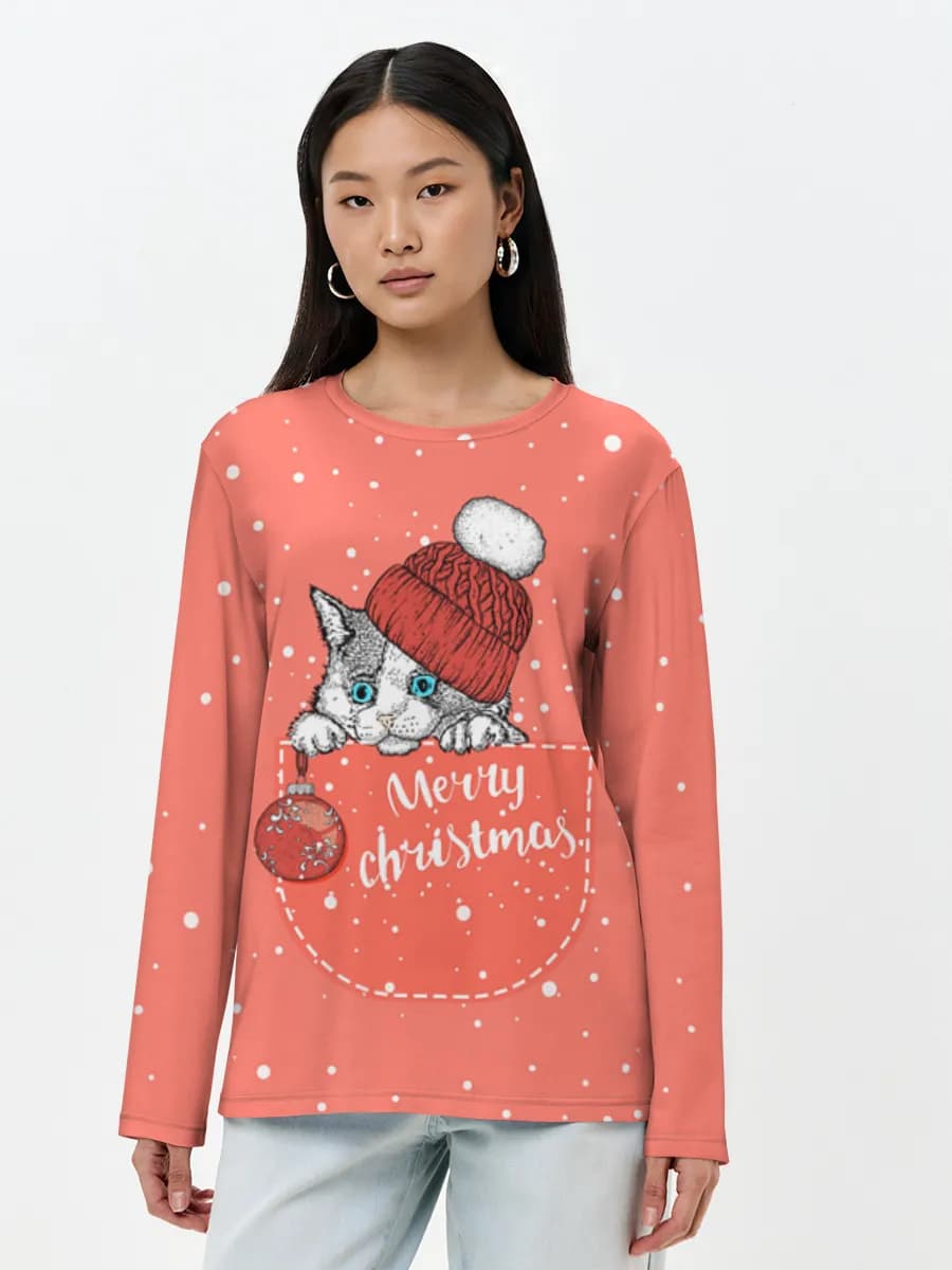Women's long sleeve shirt. Cotton