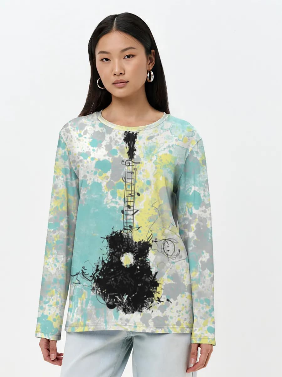 Camisa de manga larga para mujer. Algodón.