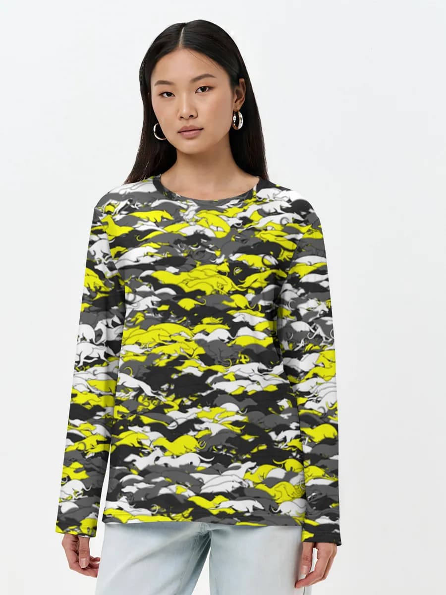 Camisa de manga larga para mujer. Algodón.