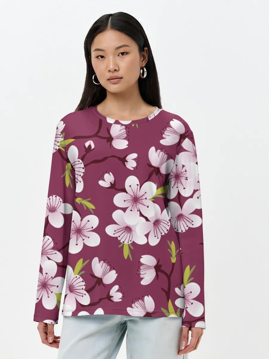 T-shirt Coton Manches Longues Femme