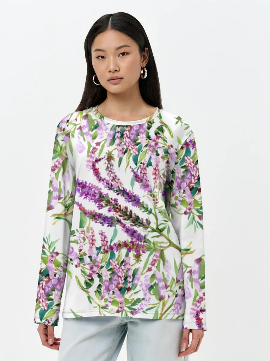 T-shirt Coton Manches Longues Femme