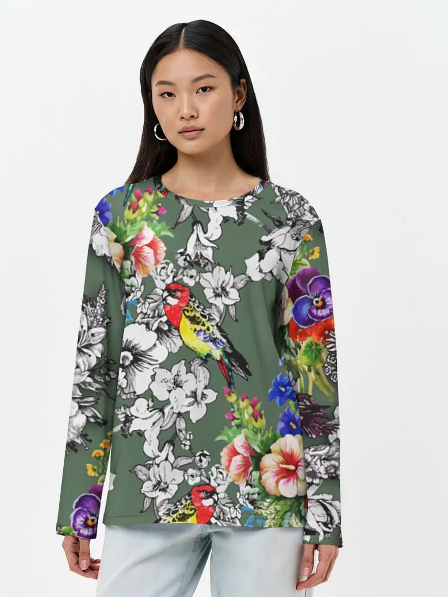 Women's long sleeve shirt. Cotton