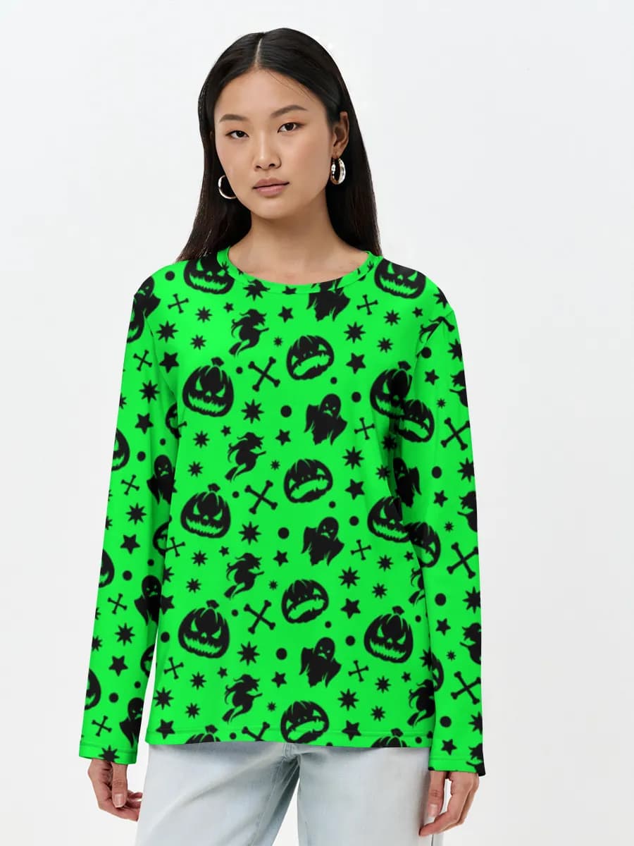 Camisa de manga larga para mujer. Algodón.