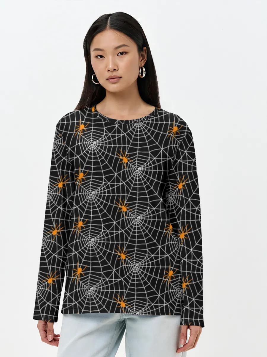 Damen Baumwoll Langarmshirt