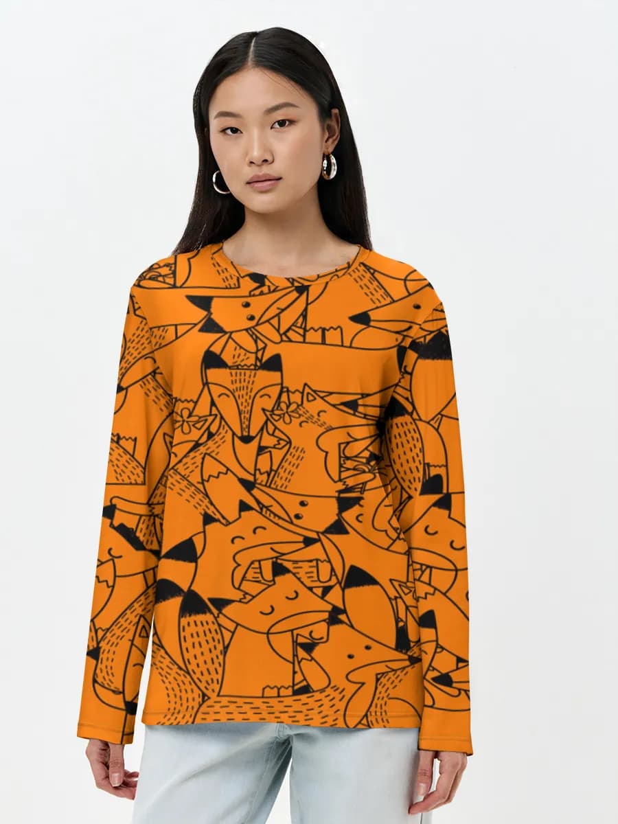 Women's long sleeve shirt. Cotton