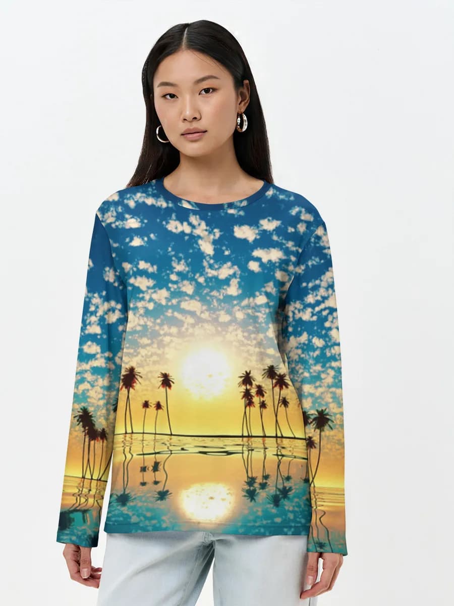 Women's long sleeve shirt. Cotton