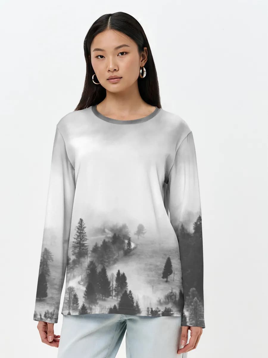Women's long sleeve shirt. Cotton