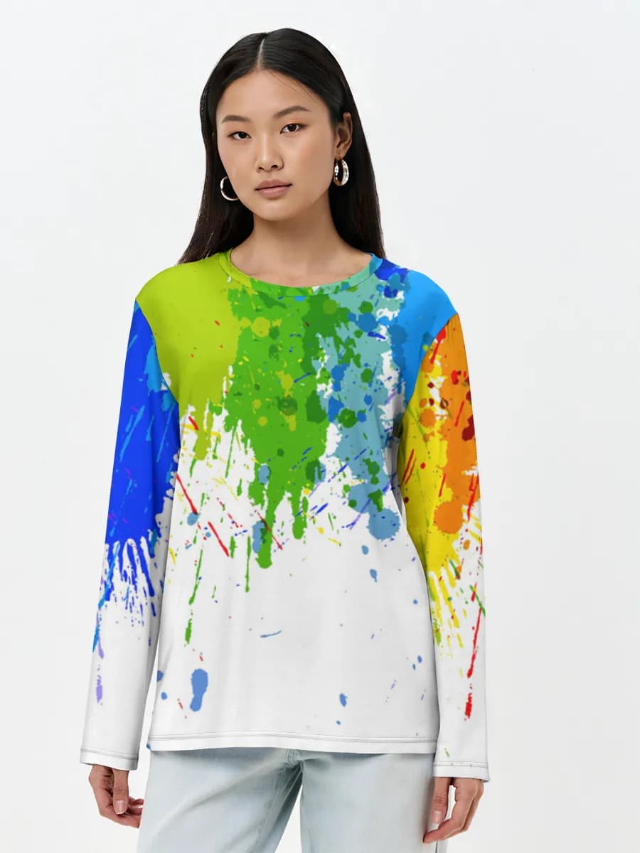 T-shirt Coton Manches Longues Femme