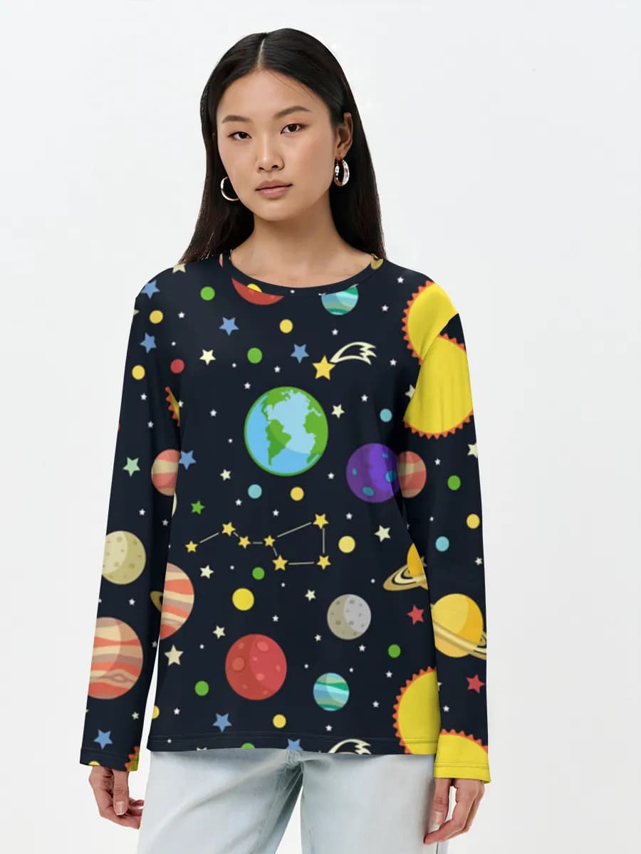 Women's long sleeve shirt. Cotton