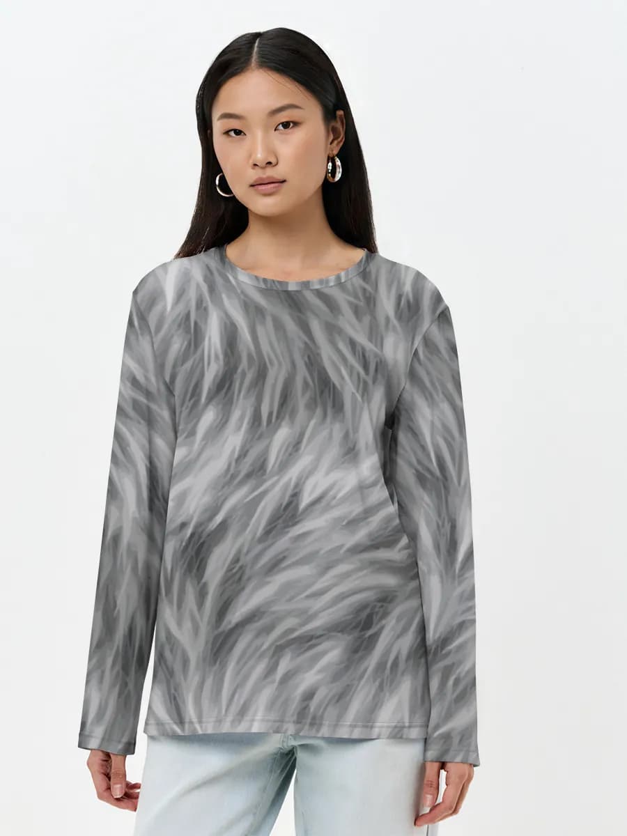 Damen Baumwoll Langarmshirt