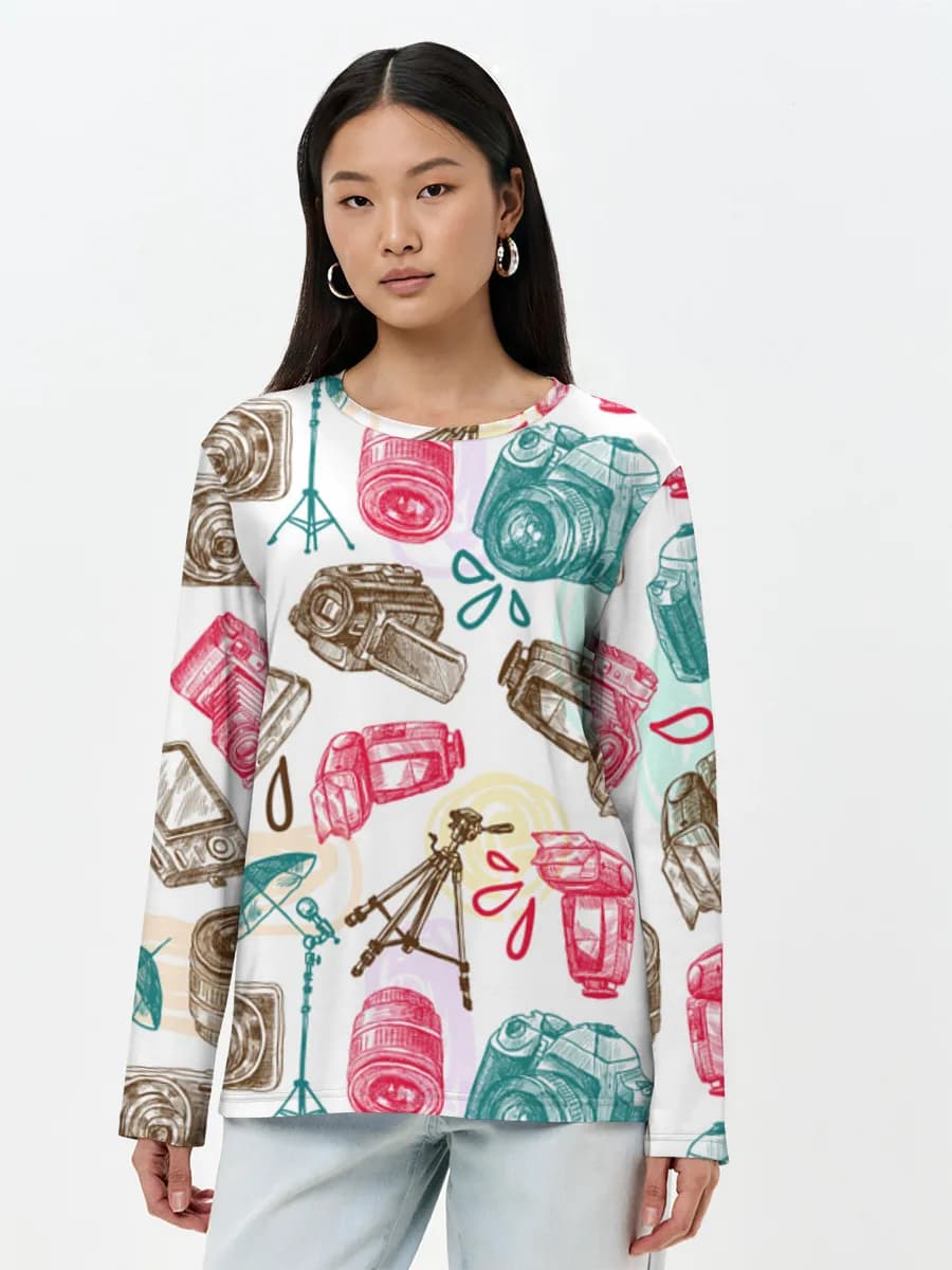 Women's long sleeve shirt. Cotton