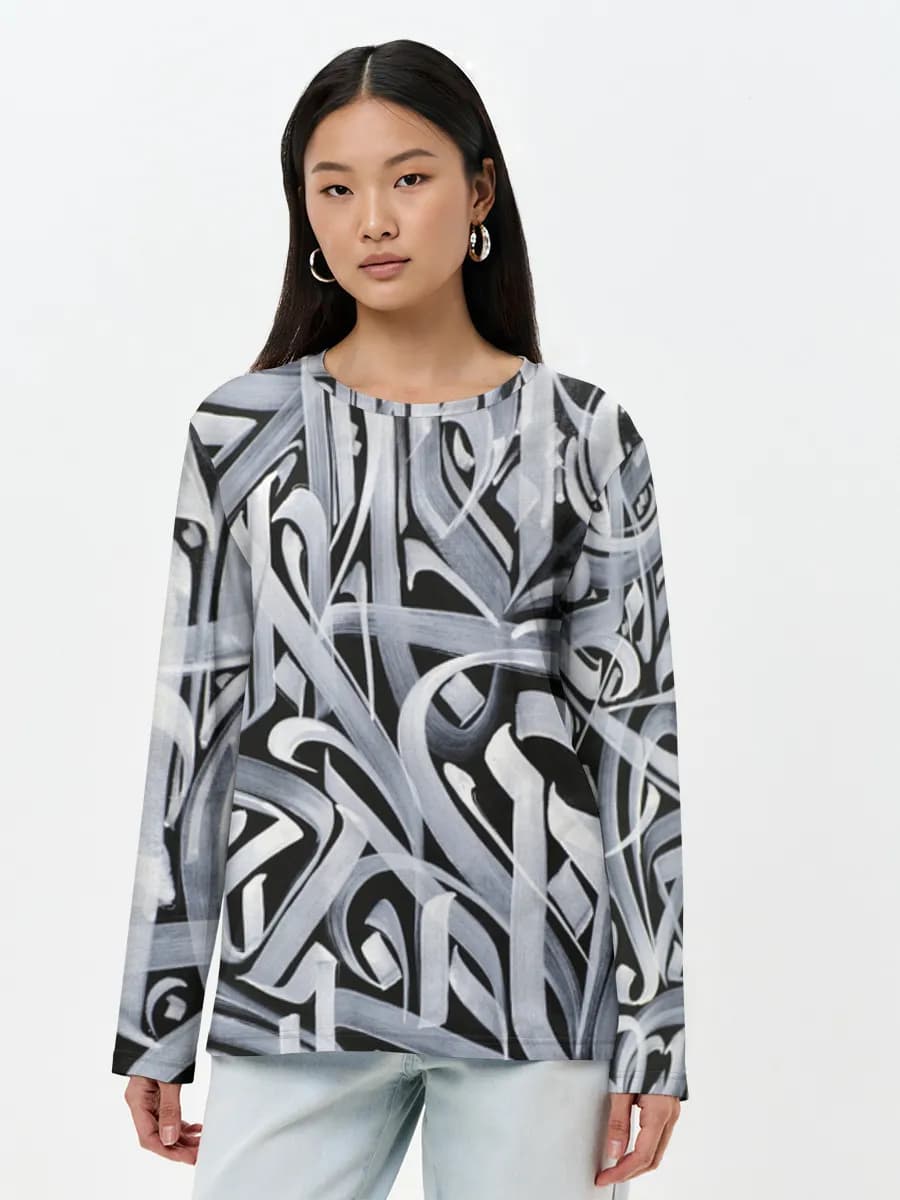 Women's long sleeve shirt. Cotton