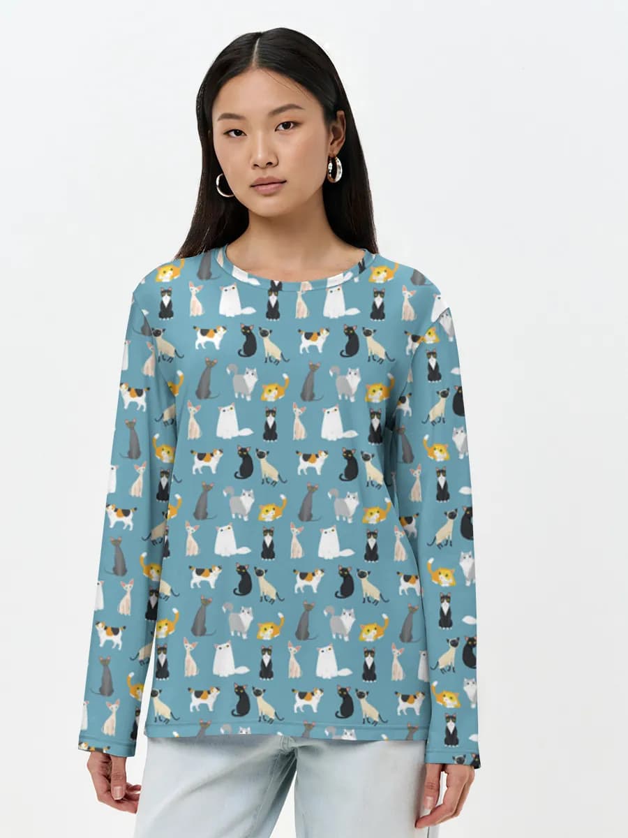 Women's long sleeve shirt. Cotton