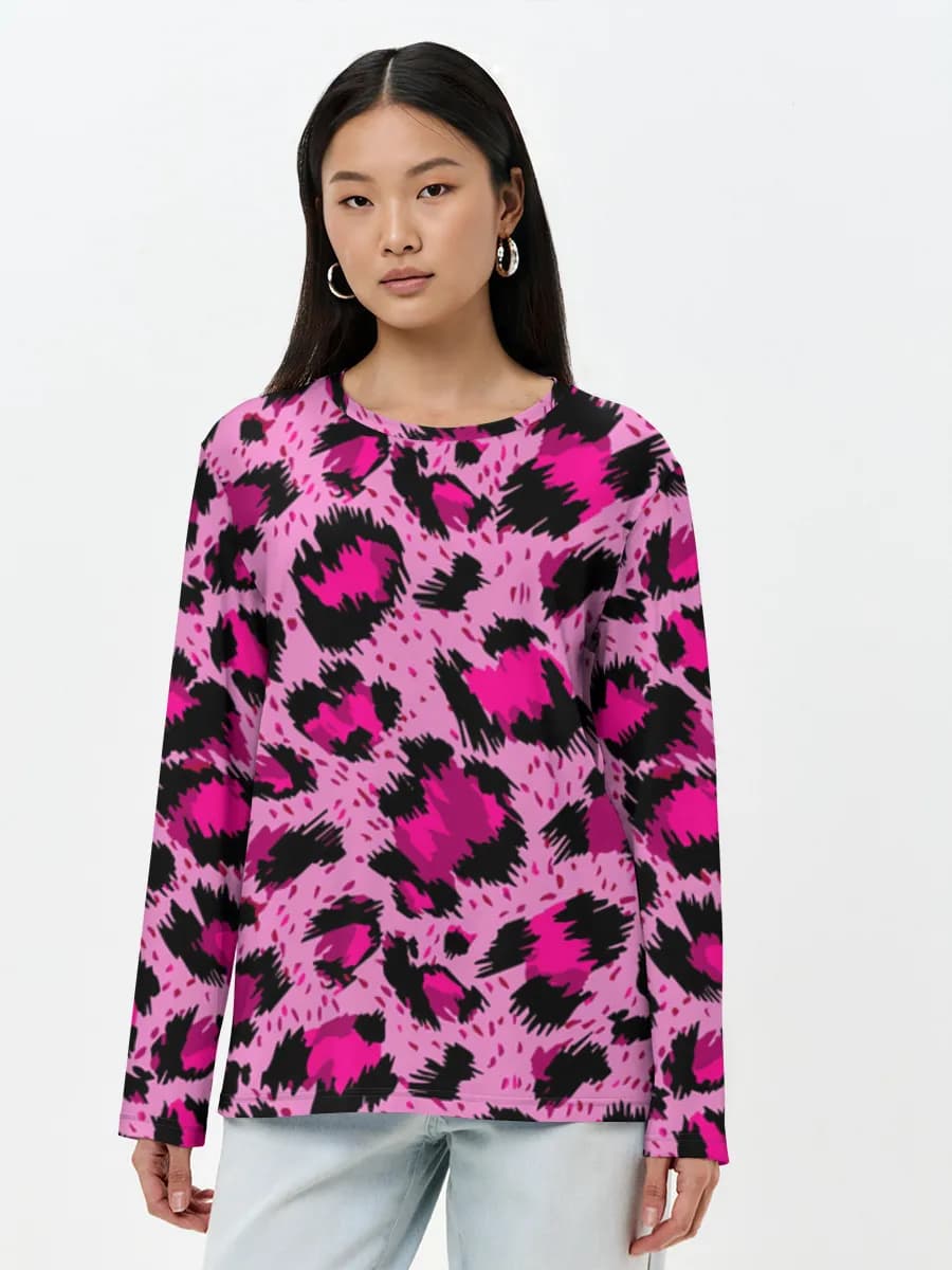 Damen Baumwoll Langarmshirt