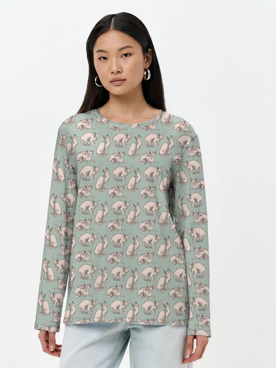 Women's long sleeve shirt. Cotton
