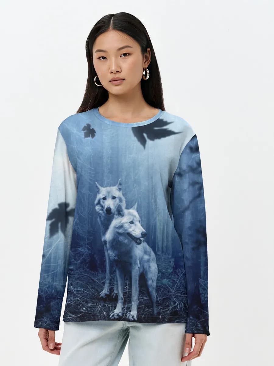 Women's long sleeve shirt. Cotton