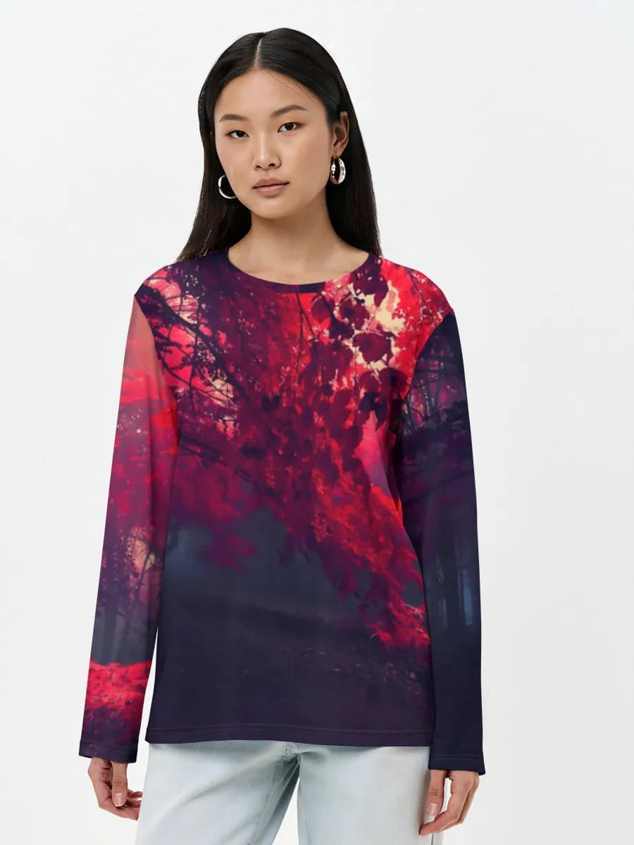 T-shirt Coton Manches Longues Femme