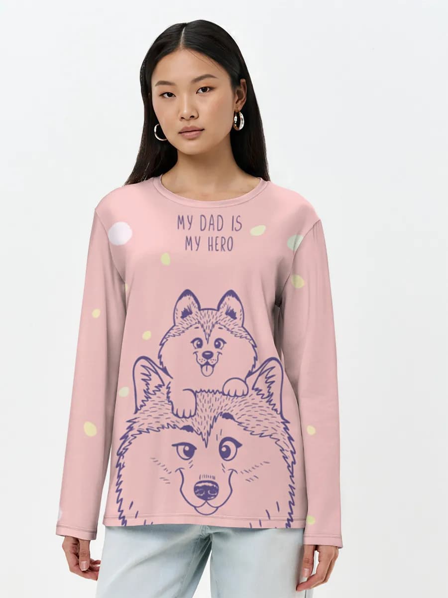 Women's long sleeve shirt. Cotton