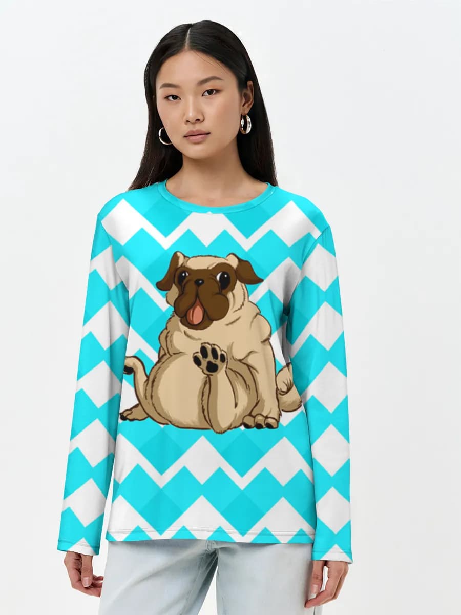 Women's long sleeve shirt. Cotton
