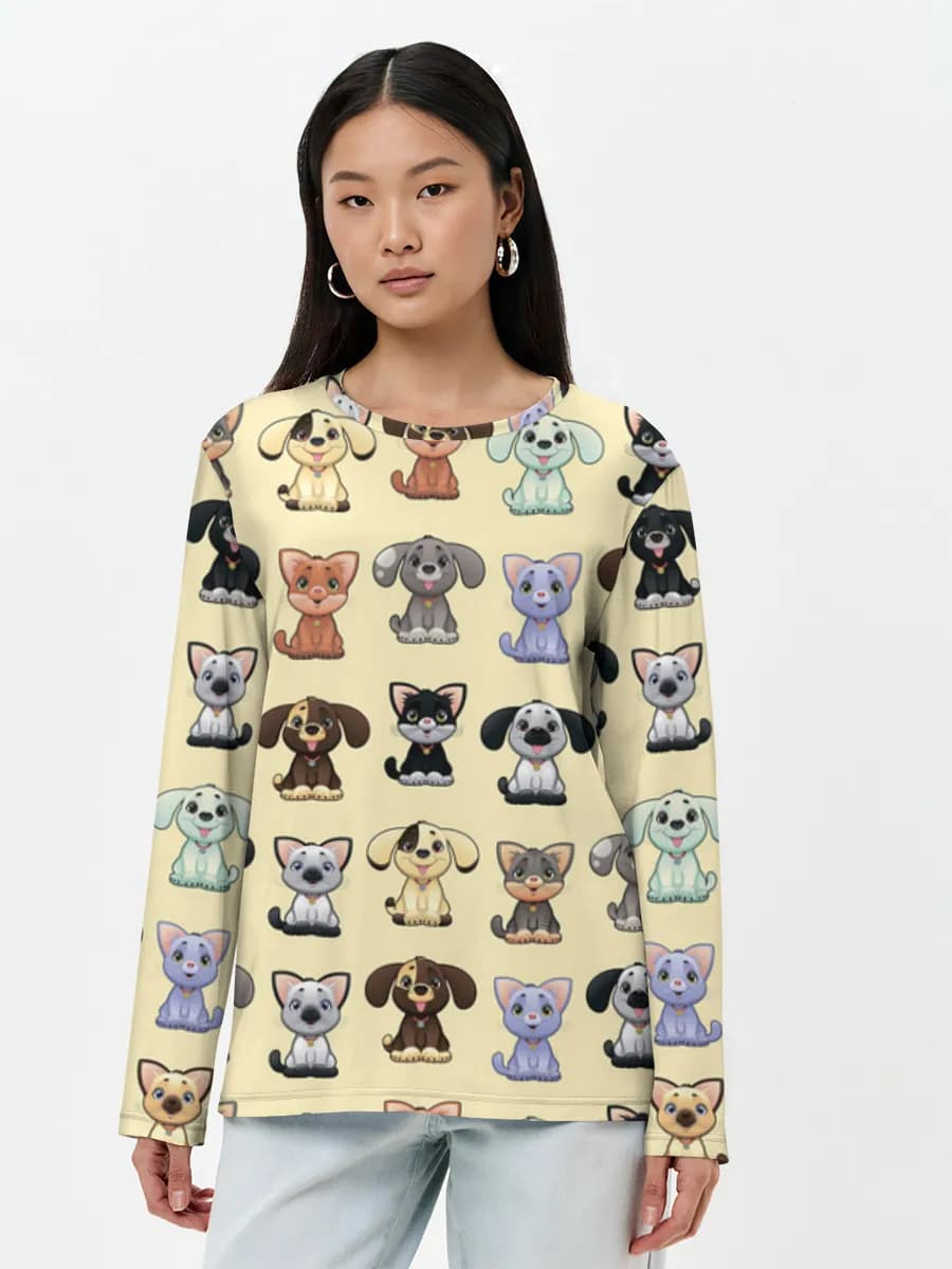 Women's long sleeve shirt. Cotton