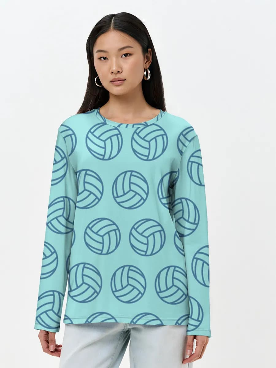Damen Baumwoll Langarmshirt