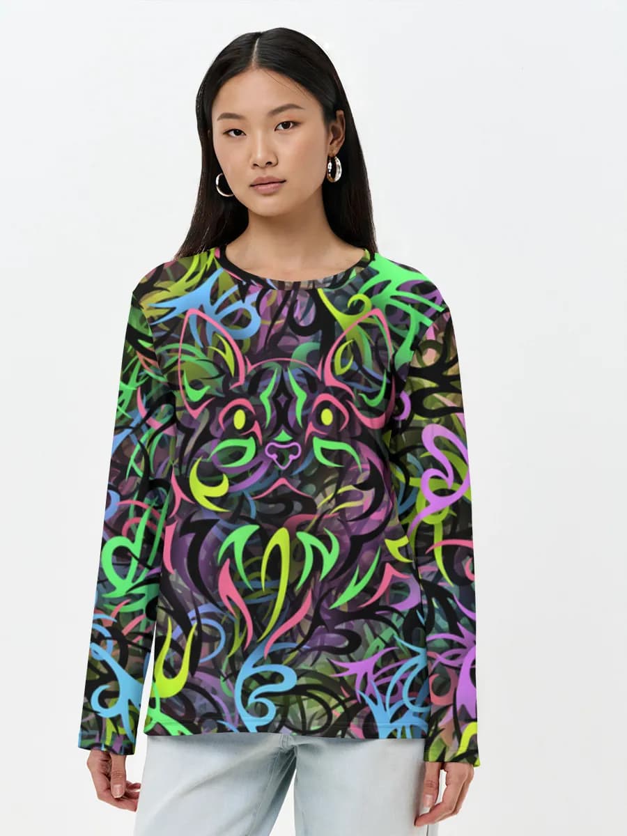 Women's long sleeve shirt. Cotton