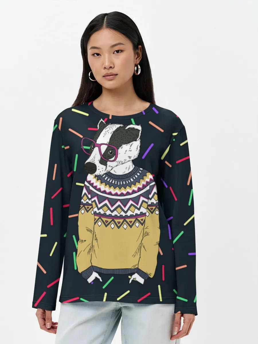 Women's long sleeve shirt. Cotton