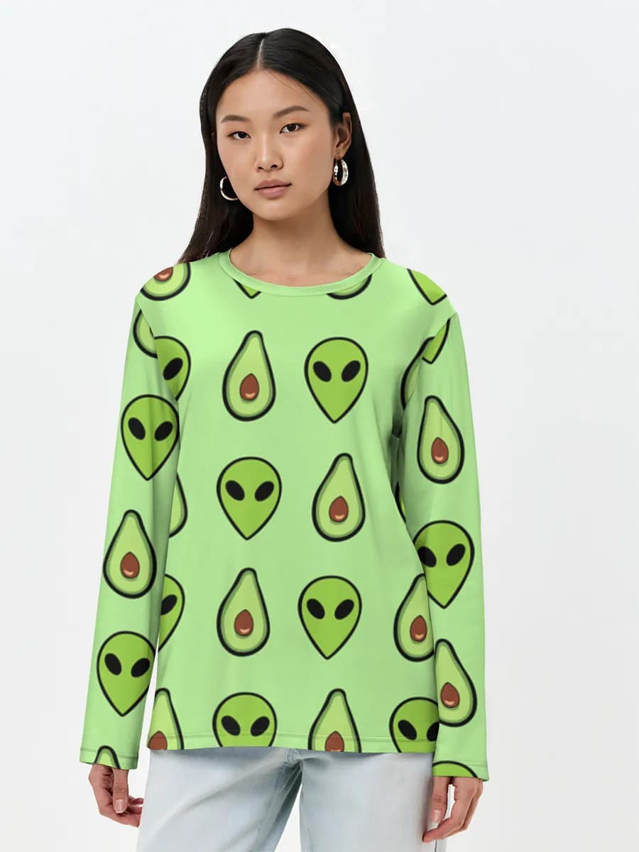 Camisa de manga larga para mujer. Algodón.