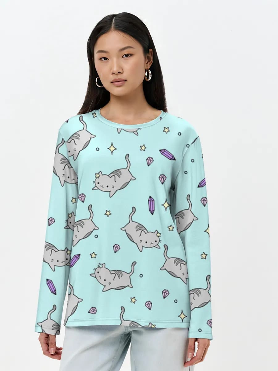 Women's long sleeve shirt. Cotton