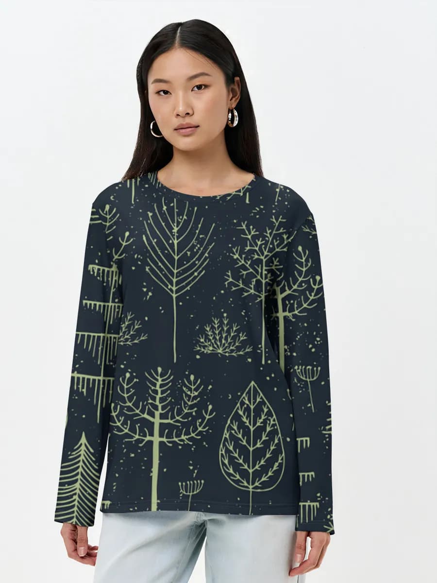 Women's long sleeve shirt. Cotton