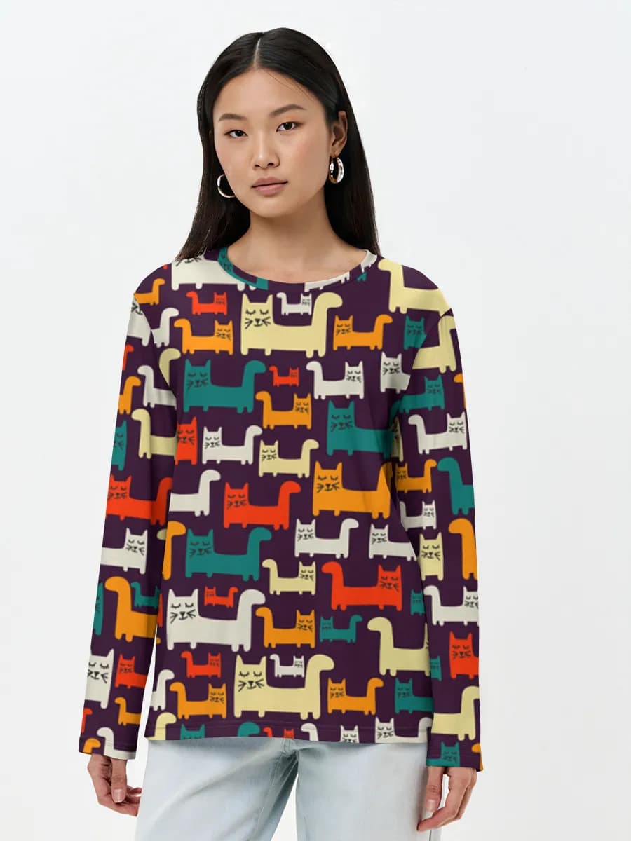 Women's long sleeve shirt. Cotton