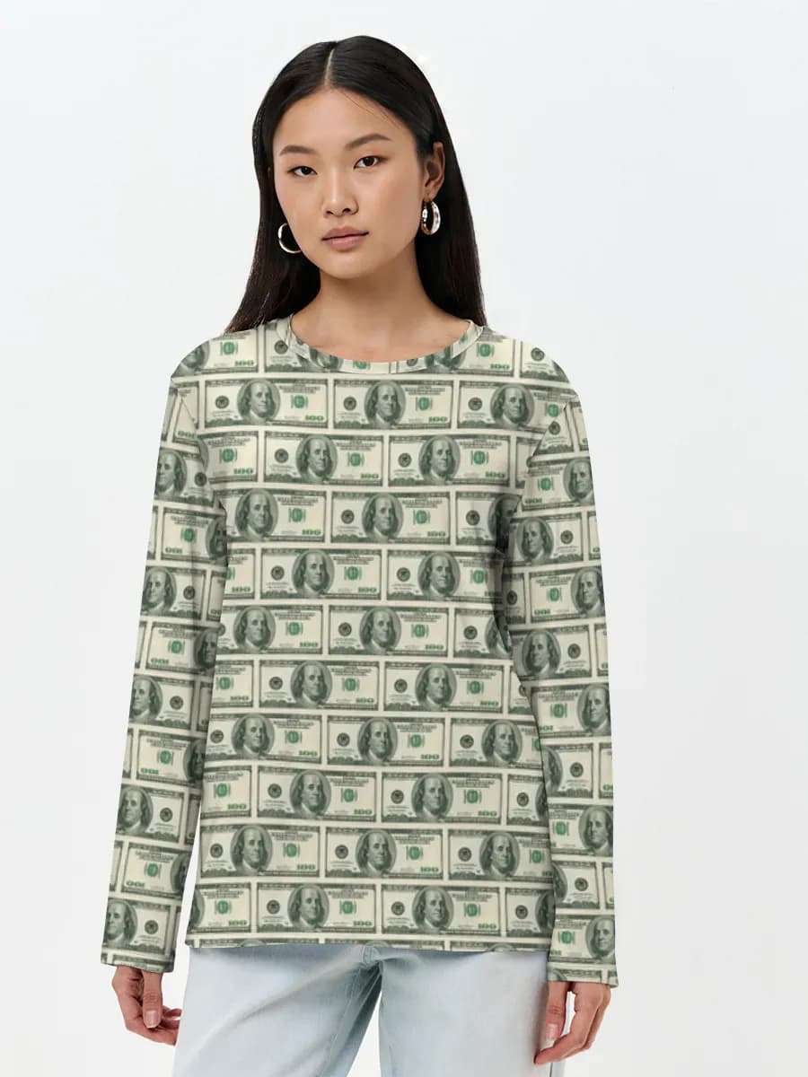 Women's long sleeve shirt. Cotton