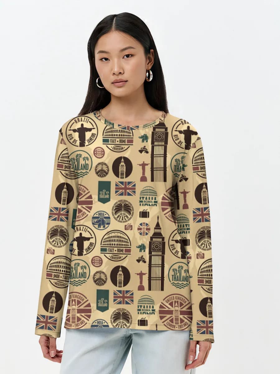 여성 코튼 롱슬리브