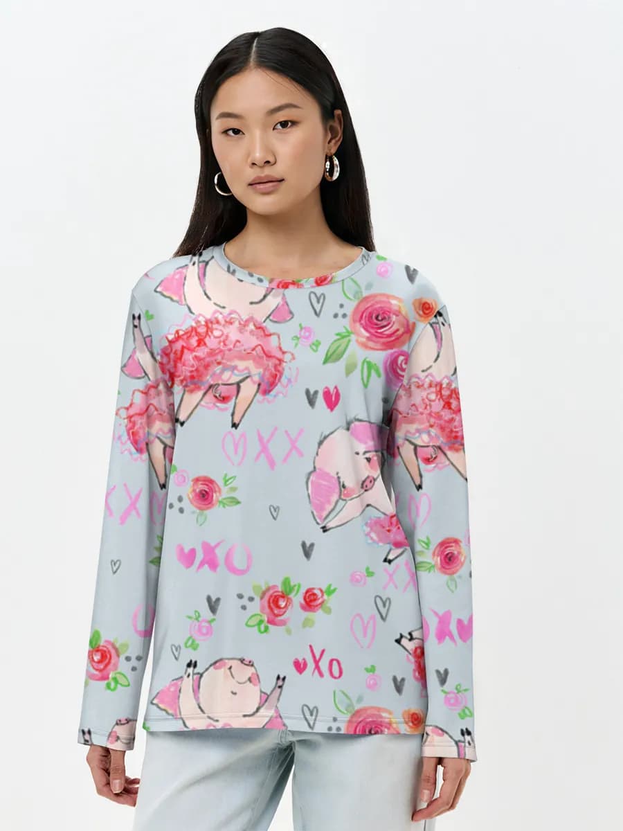 Women's long sleeve shirt. Cotton