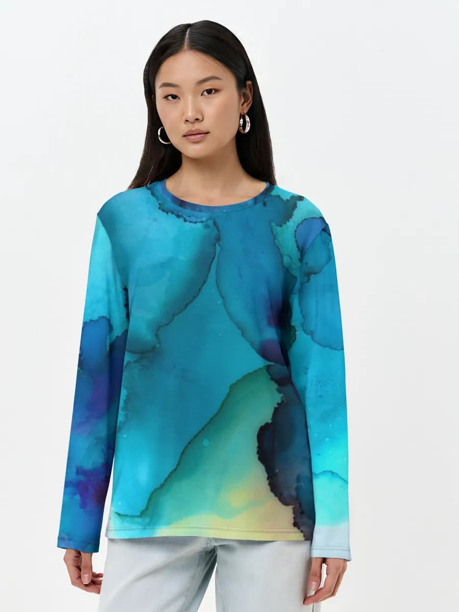 Women's long sleeve shirt. Cotton