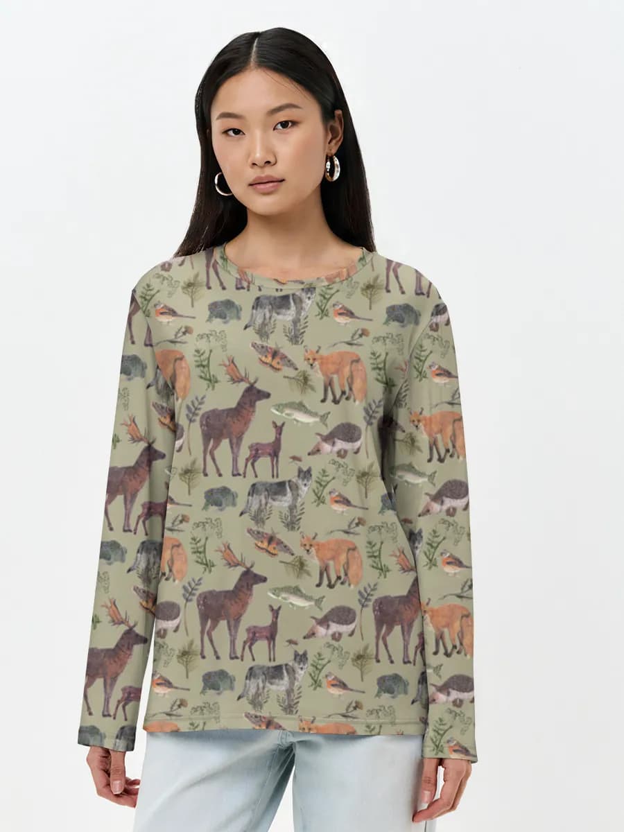 Women's long sleeve shirt. Cotton