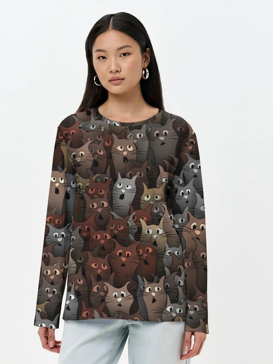 Women's long sleeve shirt. Cotton