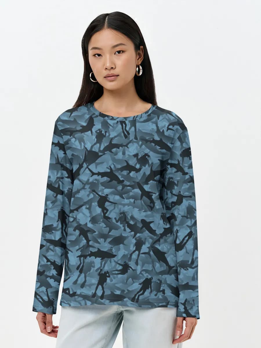 T-shirt Coton Manches Longues Femme