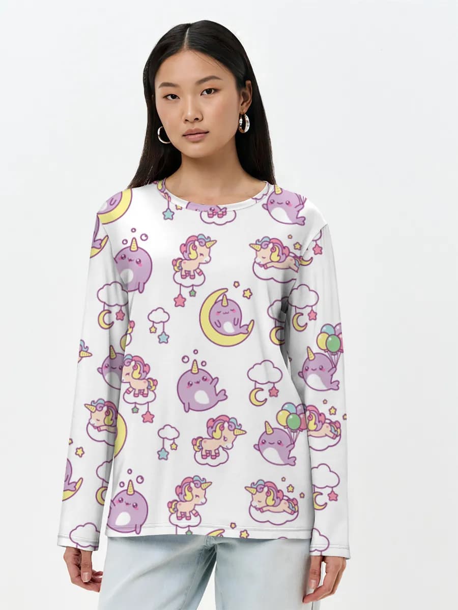 Women's long sleeve shirt. Cotton