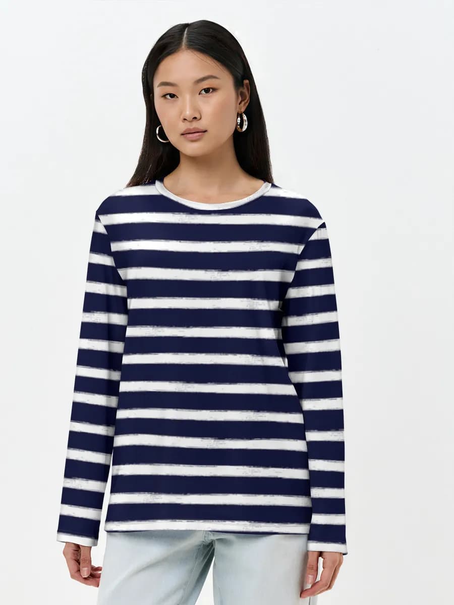 T-shirt Coton Manches Longues Femme