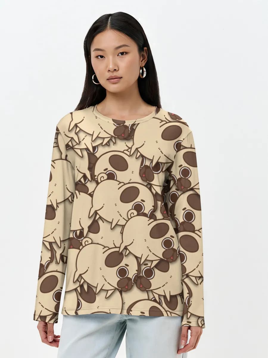 T-shirt Coton Manches Longues Femme