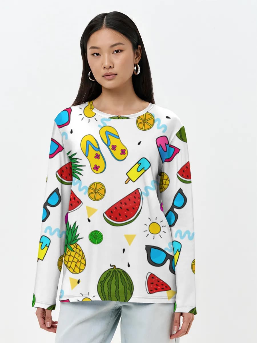 Women's long sleeve shirt. Cotton