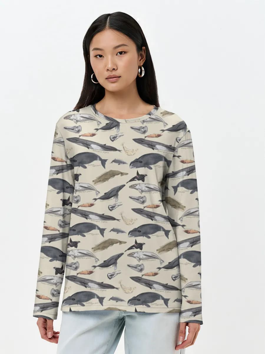 T-shirt Coton Manches Longues Femme
