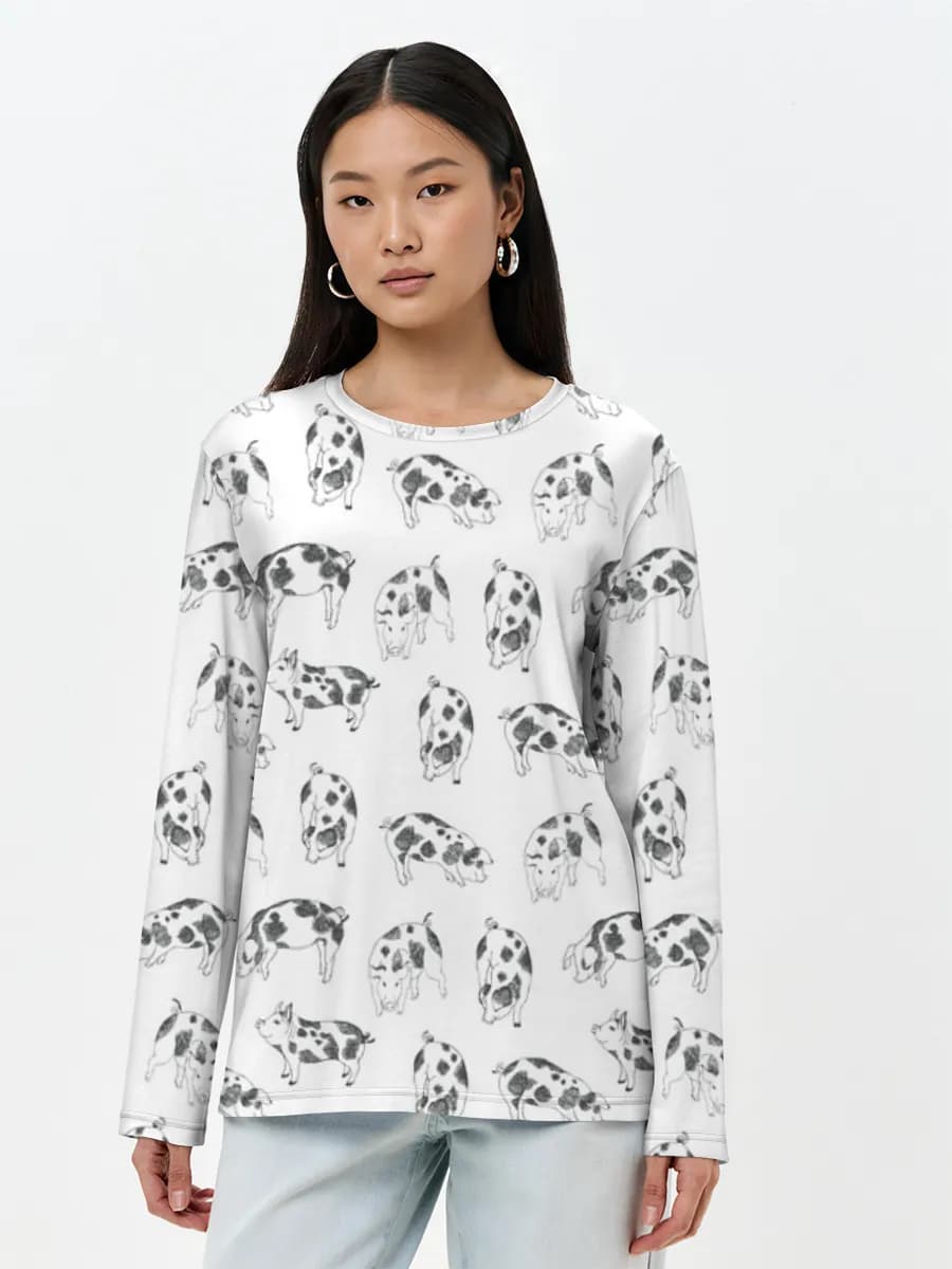 Women's long sleeve shirt. Cotton