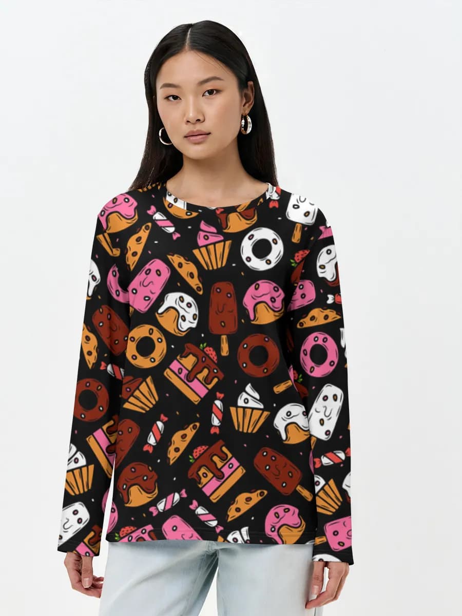 Camisa de manga larga para mujer. Algodón.