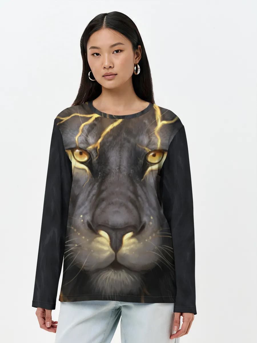 Damen Baumwoll Langarmshirt
