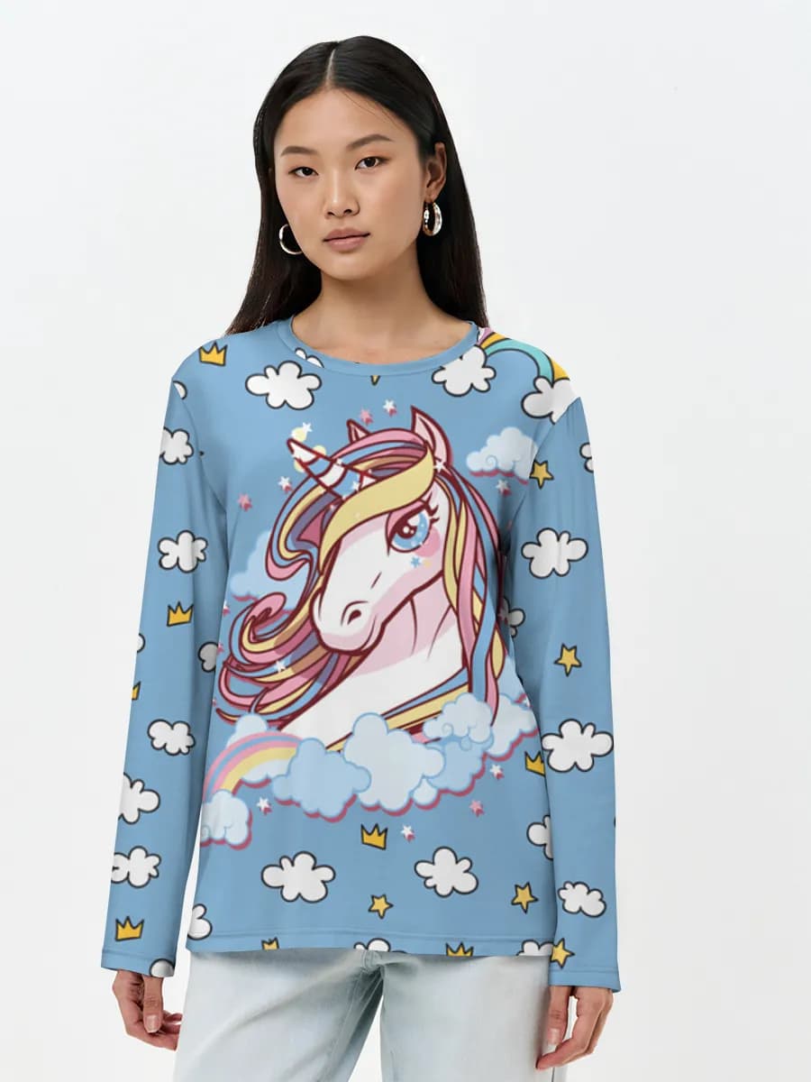 Women's long sleeve shirt. Cotton