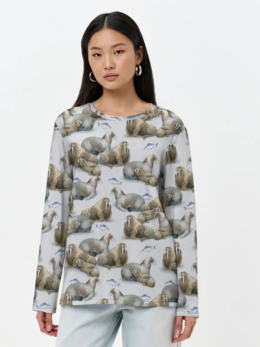 Women's long sleeve shirt. Cotton